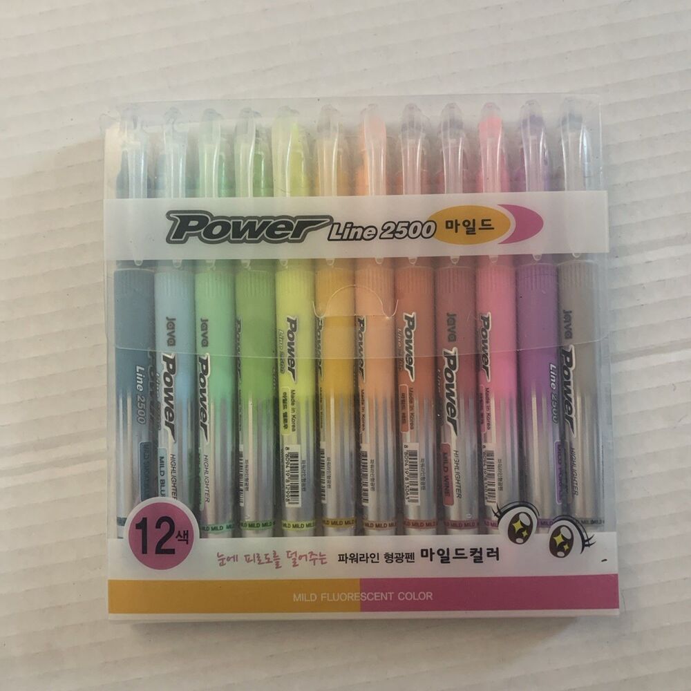 JVPEN Highlighter Office Supplies - rainbow pastel Highlighter brush Chisel T...
